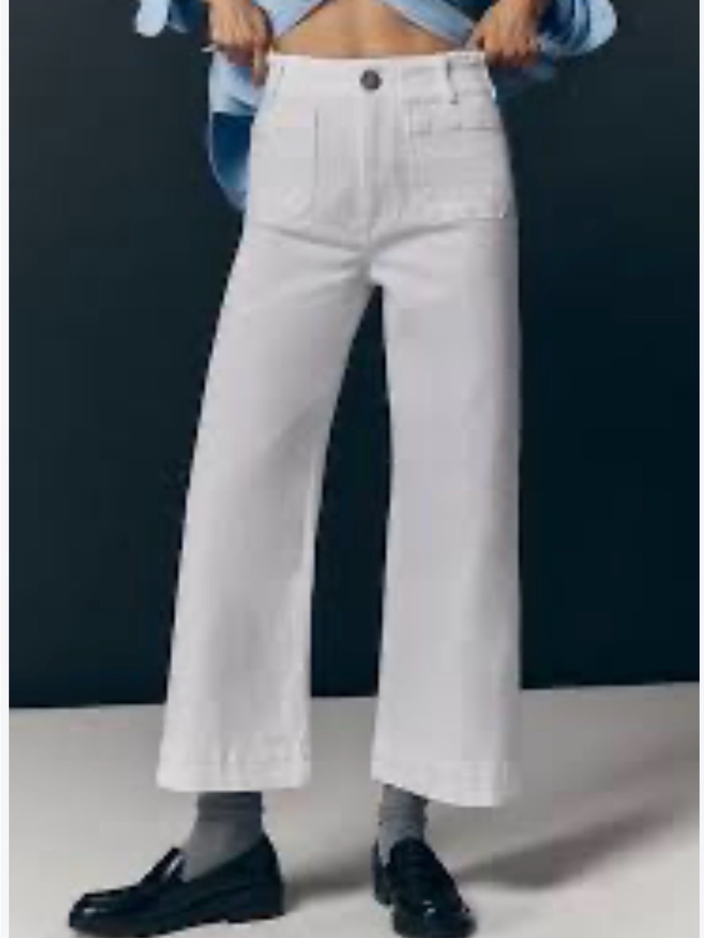 Maeve Colette High-Rise Wide-Leg
Cropped Jeans | Anthropologie size 27